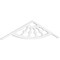 Ekena Millwork Pitch Classic Wagon Wheel Architectural Grade PVC Gable Pediment, 72"W x 15"H x 1"P (5/12) GPP072X015X100CWW - alternate 1